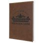 Dark Brown Lasered Leatherette Journal with Lined Paper