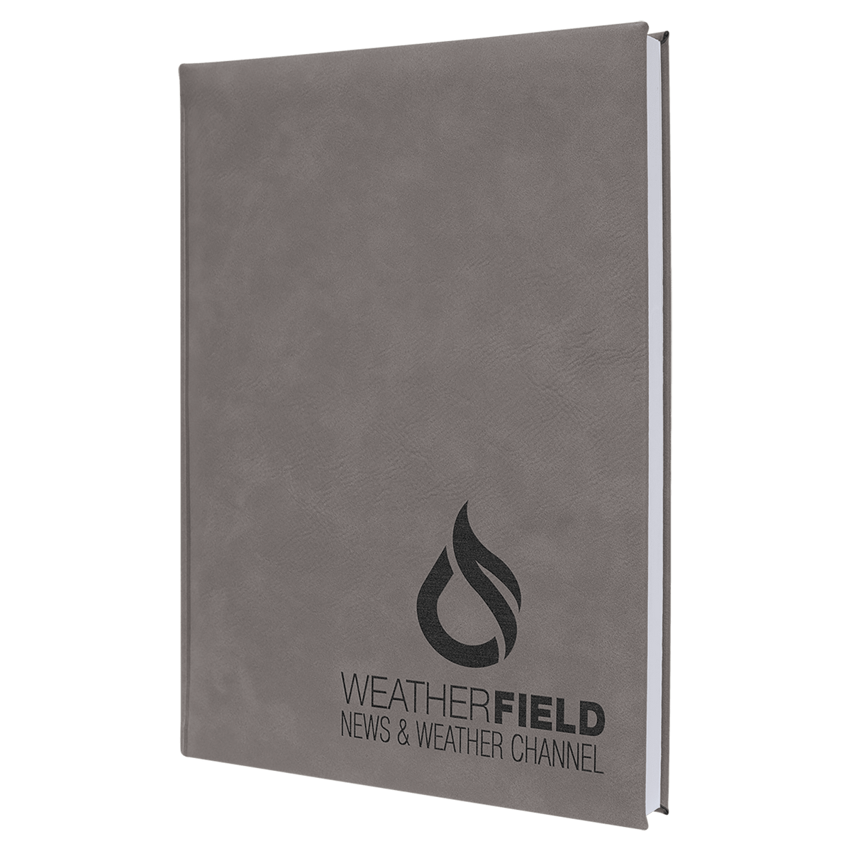 Gray Lasered Leatherette Journal with Lined Paper