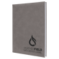 Gray Lasered Leatherette Journal with Lined Paper