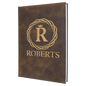 Rustic/Gold Lasered Leatherette Journal with Lined Paper