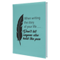 Teal Lasered Leatherette Journal with Lined Paper