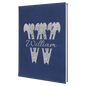 Blue/Silver Lasered Leatherette Journal with Lined Paper
