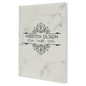 White Marble Lasered Leatherette Journal with Lined Paper