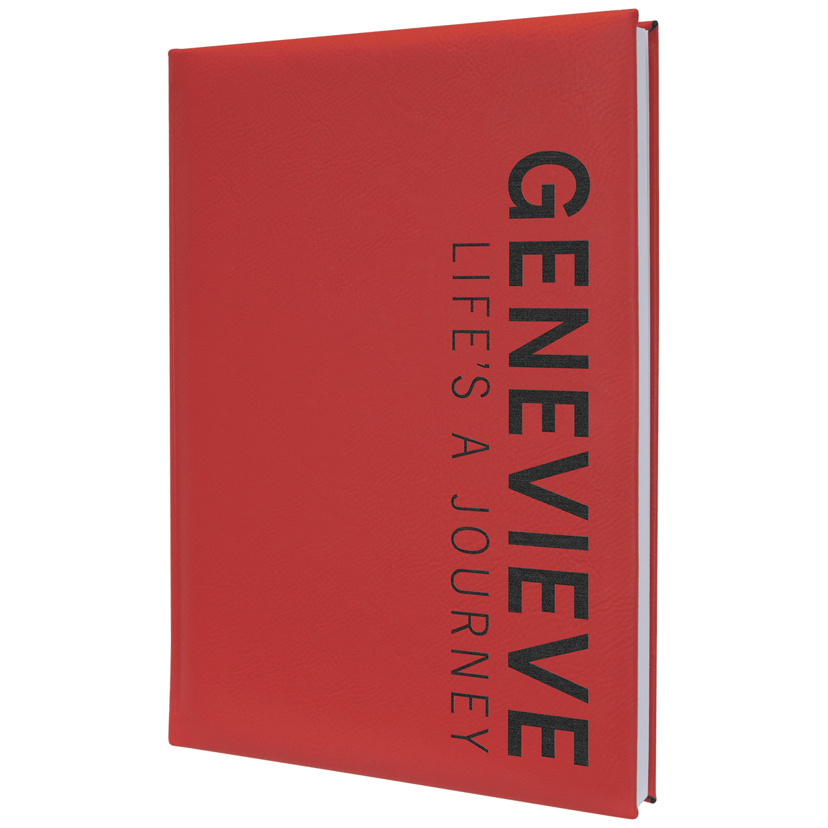Red Lasered Leatherette Journal with Lined Paper