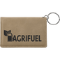 Light Brown Leatherette ID Holder with Keychain