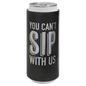 Black/Silver Leatherette Slim Beverage Holder