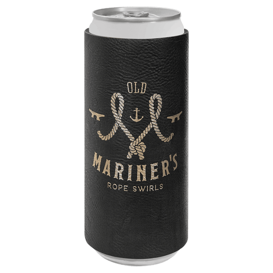 Black/Gold Leatherette Slim Beverage Holder