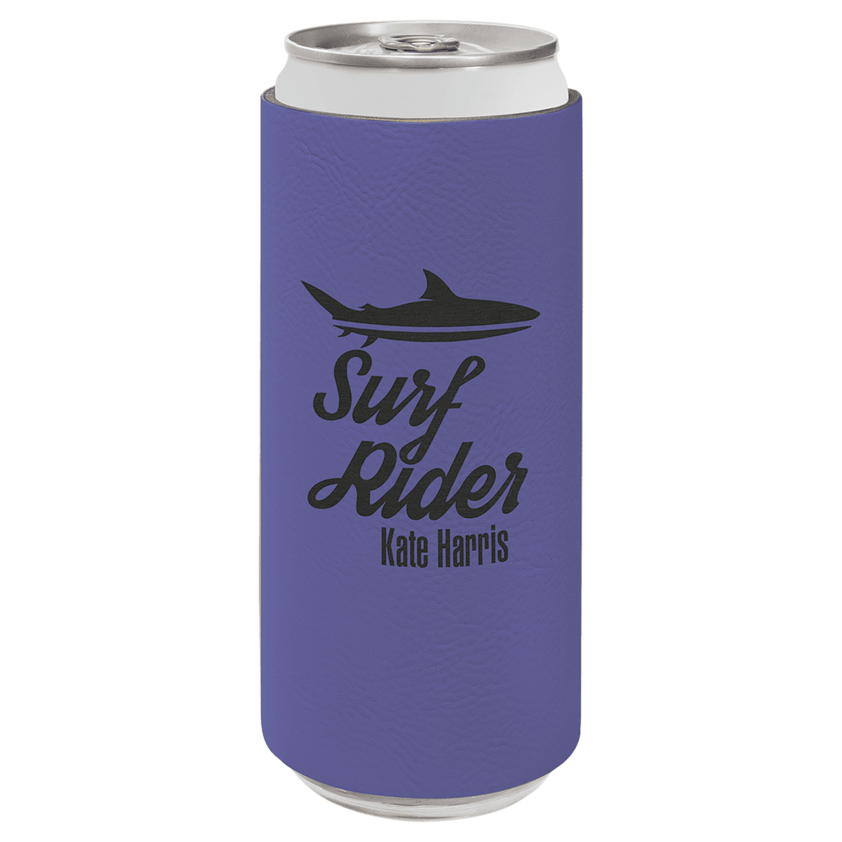 Purple Leatherette Slim Beverage Holder
