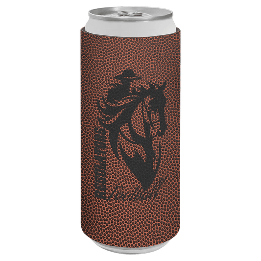 Football Leatherette Slim Beverage Holder