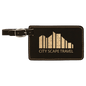 Black/Gold Leatherette Luggage Tag