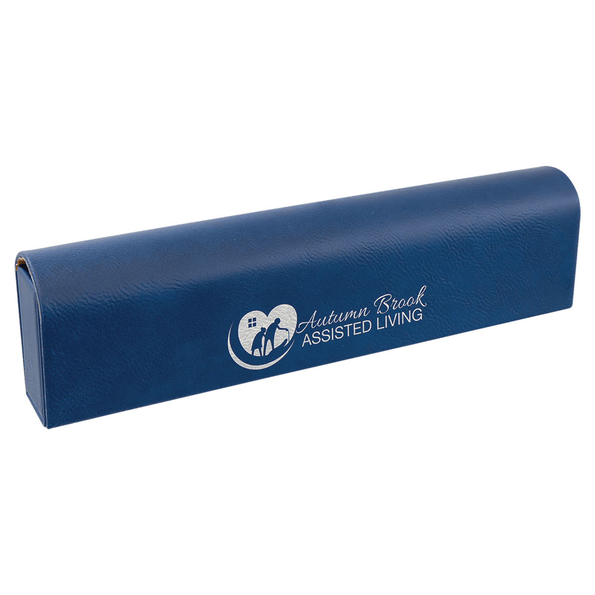 Blue/Silver Lasered Leatherette Pill Box with Days of the Week Organizer