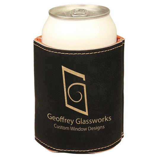 Black/Gold Leatherette Beverage Holder