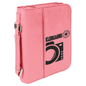 Pink Leatherette Book/Bible Cover with Zipper & Handle