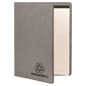 Gray Leatherette Portfolio with Notepad