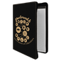 Black/Gold Leatherette Portfolio with Zipper & Notepad