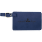 Blue/Black Leatherette Luggage Tag