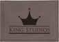 Gray Leatherette Hard Business Card Holder