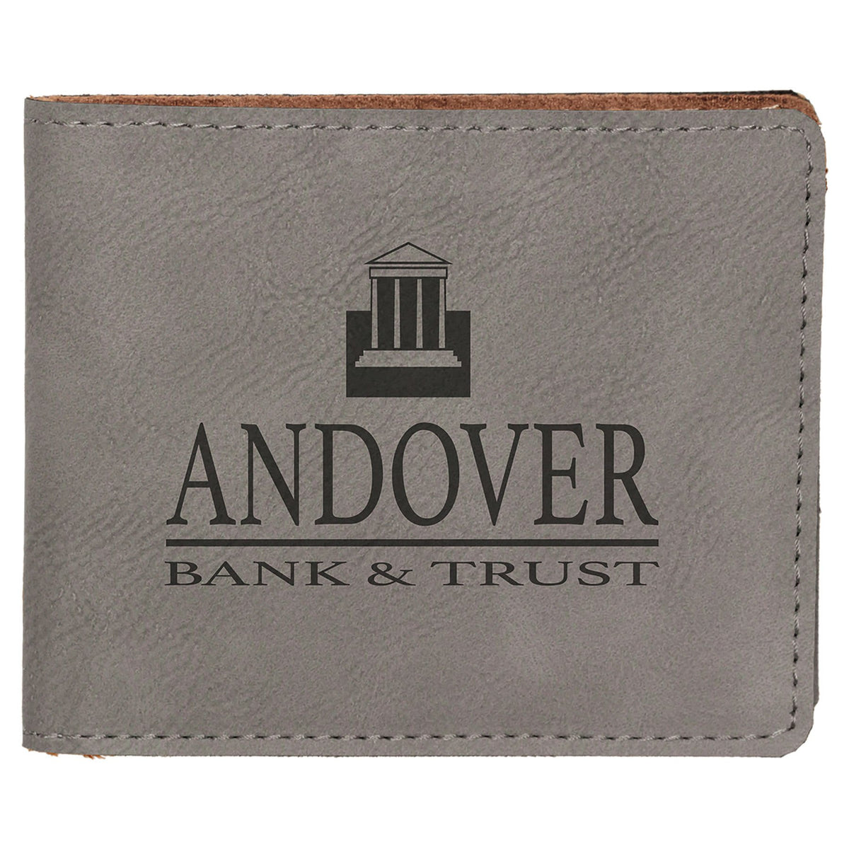 Gray Leatherette Bifold Wallet