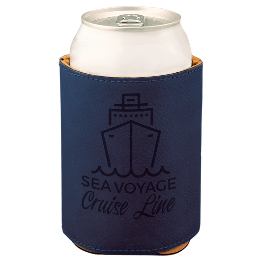 Blue Leatherette Beverage Holder