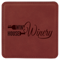 Rose' Square Leatherette Coaster
