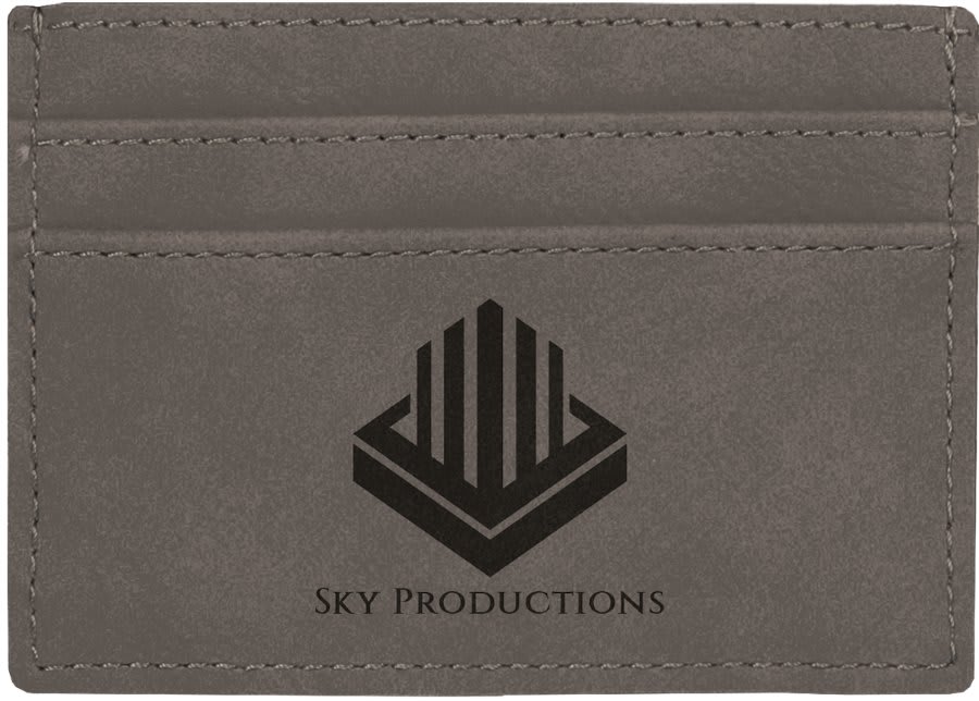 Gray Leatherette Money Clip