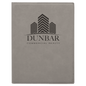 Gray Small Leatherette Portfolio with Notepad