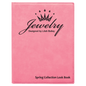 Pink Small Leatherette Portfolio with Notepad