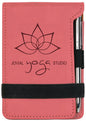 Pink Leatherette Mini Notepad & Pen Set