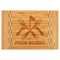 Small Bamboo Cutting Board with Butcher Block Inlay