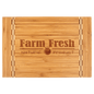 Medium Bamboo Cutting Board with Butcher Block Inlay
