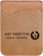 Light Brown Laserable Leatherette Phone Wallet