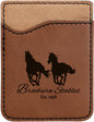 Dark Brown Laserable Leatherette Phone Wallet