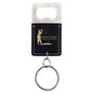Black/Gold Leatherette Rectangle Bottle Opener Keychain