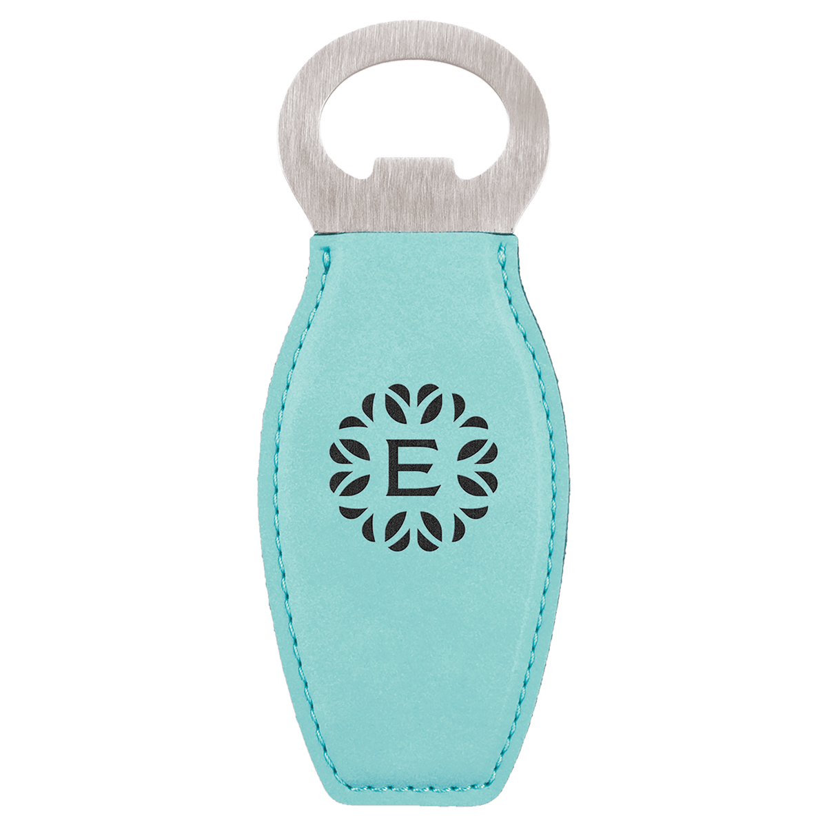 Teal Leatherette Magnetic Bottle Opener