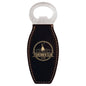 Black/Gold Leatherette Magnetic Bottle Opener