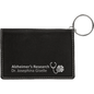 Black/Silver Leatherette ID Holder with Keychain