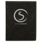Black/Silver Small Leatherette Portfolio with Notepad
