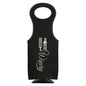 Black/Silver Leatherette Wine Bag