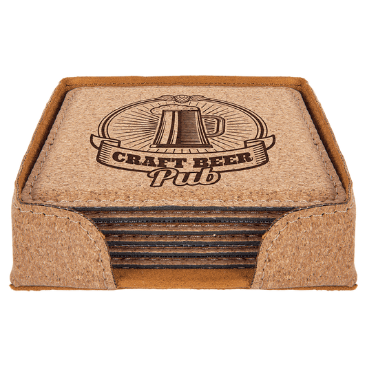 Cork Square 6-Coaster Set
