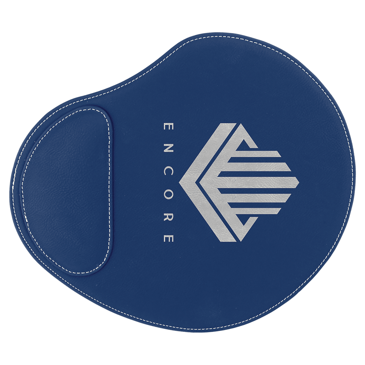 Blue Silver Laserable Leatherette Mouse Pad
