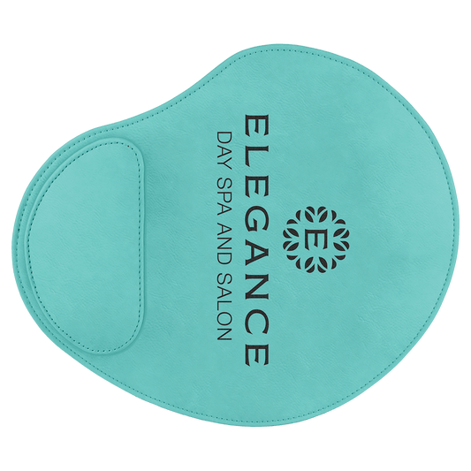Teal Laserable Leatherette Mouse Pad