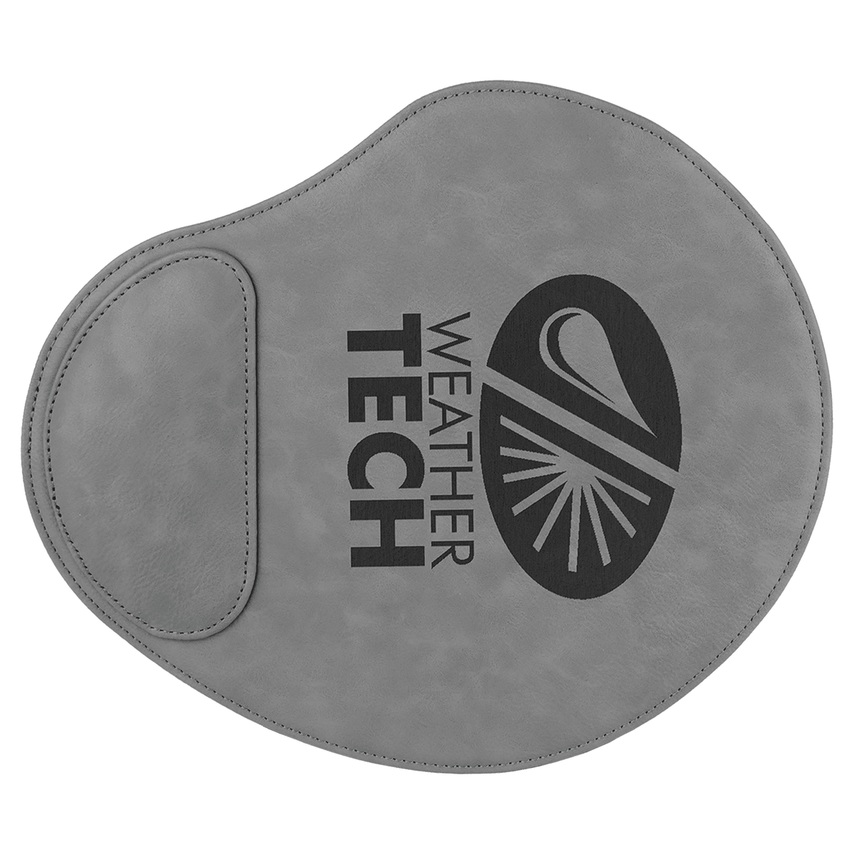 Gray Laserable Leatherette Mouse Pad