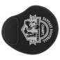Black/Silver Laserable Leatherette Mouse Pad