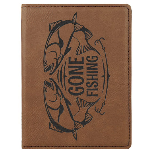 Dark Brown Leatherette Passport Holder