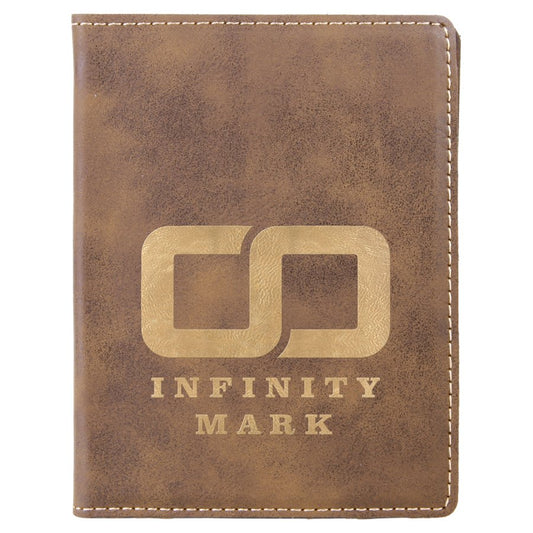 Rustic/Gold Leatherette Passport Holder