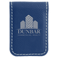 Blue/Silver Laserable Leatherette Money Clip