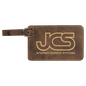 Rustic/Gold Leatherette Luggage Tag