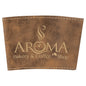 Rustic/Gold Leatherette Latte Mug Sleeve