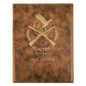 Rustic/Gold Small Leatherette Portfolio with Notepad