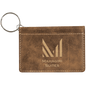 Rustic/Gold Leatherette ID Holder with Keychain